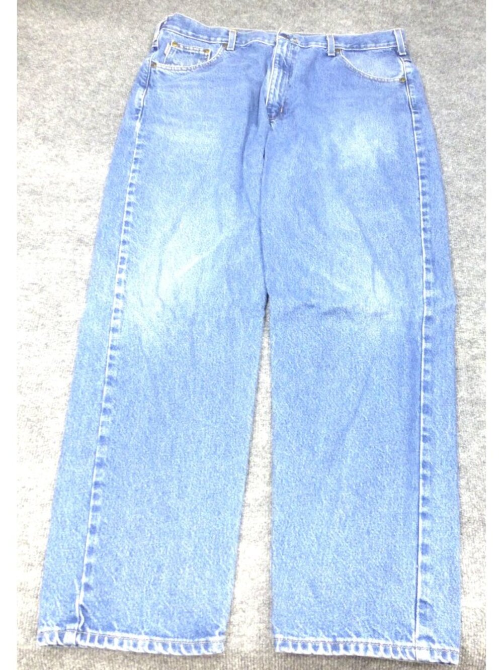 Carhartt Mens Blue Denim 5 Pocket Jeans 40X31 Relaxed Fit Casual Workwear